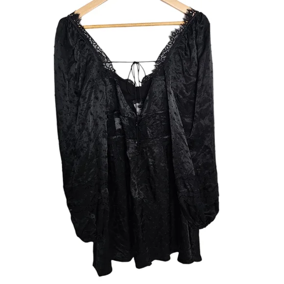 For Love and Lemons Natalie Mini Dress Black Size Medium New With Tags - Picture 4 of 10